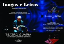 Musical “Tangos e Letras” será apresentado no Guairinha no domingo, dia 13 de maio