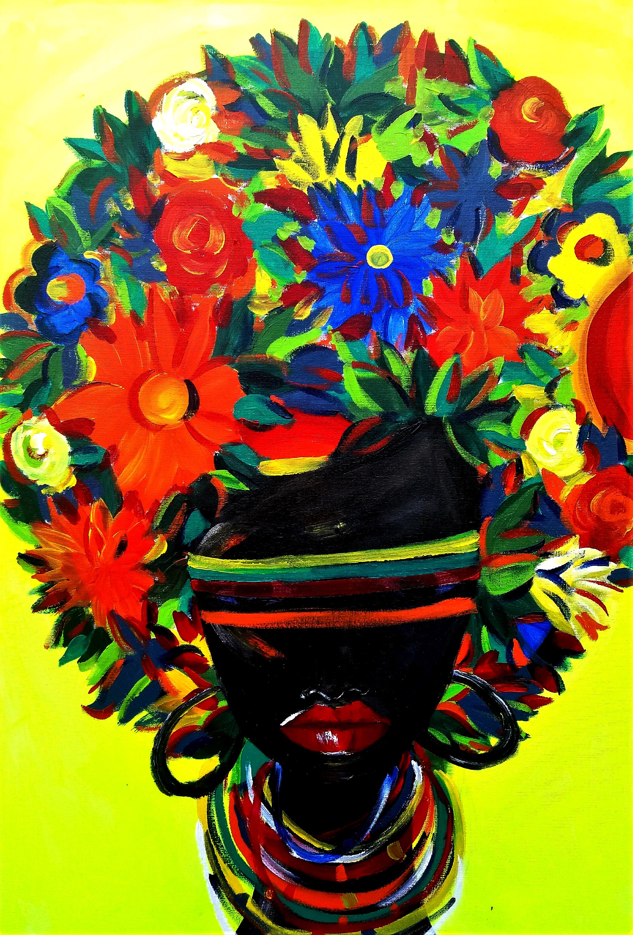 Uma Cabeça Cheia de Cores-Obra de Katia Velo