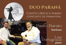 Barítono curitibano faz apresentação intimista no Palco dos 5 Sentidos